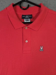 Psycho Bunny Poloshirt Herren Rubinrot Piqué Größe 9 3XL Pima Baumwolle  - Bild 1 von 4