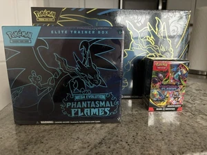Pokemon llamas fantasmales UPC, ETB y Booster paquete conjunto de 3 listos para enviar - Imagen 1 de 1