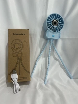 Ventilador Pulpo Portátil - Trípode Flexible Mini Cochecito Ventilador de Escritorio Recargable Foto 1 de 4