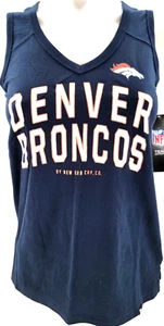 Denver Broncos NFL Team New Era Navy V-Neck Tank Top sleeveless Shirt Women's S - Picture 1 of 9
