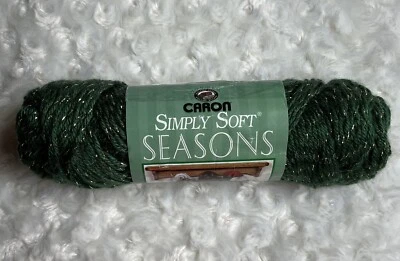 Bálsamo de hilo Caron SIMPLY SOFT SEASONS #2906 verde con oropel dorado, 2,5 oz. Foto 1 de 4