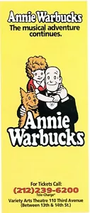 Annie Warbucks 1993 Off-Broadway Handzettel - Bild 1 von 2