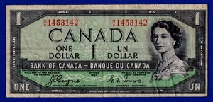 CANADA $1 (1954) BC-29a / P-66a Circulated DEVIL'S FACE 👿 ** H/A 1453142 ** - Picture 1 of 2