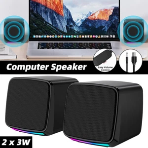 USB Powered 3.5mm Wired Laptop Speaker Computer Speakers for Desktop PC - Picture 1 of 16