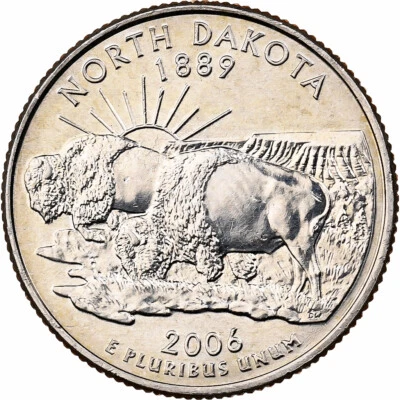 [#1501309] United States, Quarter, Quarter Dollar, 2006, U.S. Mint, North Dakota - Image 1 of 2