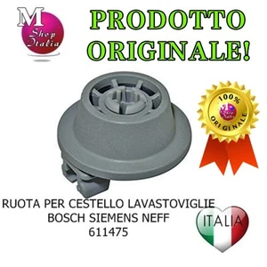 Ruota Cestello inferiore Lavastoviglie originale Bosch Siemens Neff 00611475 - Foto 1 di 1