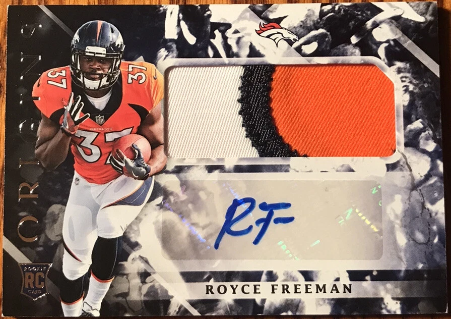 2018 Panini Origins Rookie Jersey Autograph Royce Freeman #138 Denver Broncos - Image 1 of 2