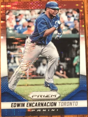 2014 Panini Prizm Prizms Red White & Blue Pulsar Edwin Encarnacion #68 - Image 1 of 2