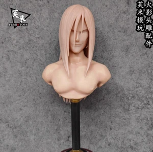 1/6 1/12 Scale Long Hair Smile Unpainted Head Sculpt For 12'' 6'' Male Figures - Picture 1 of 3