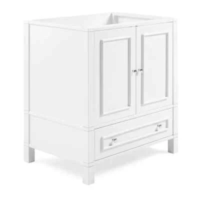 NEW PRICE! Unopened white 30" bathroom vanity base cabinet (no vanity top) - Image 1 of 4