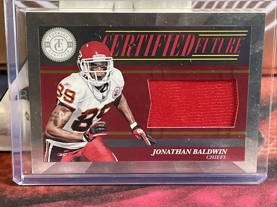 2012 Panini Totally Certified Future Jonathan Baldwin Jersey Patch Chiefs /499 - Image 1 of 2