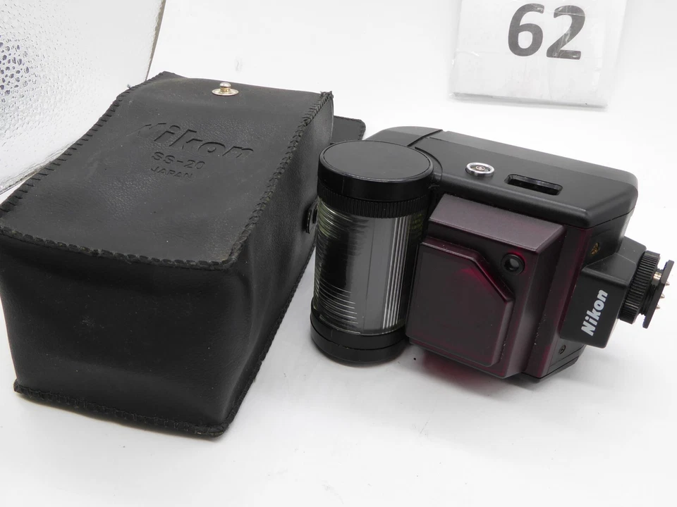 genuine Nikon SB-20 Speedlight Electronic Flashgun + ss 20 case  Tested Working - Image 1 of 3