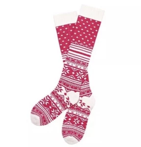 Victoria’s Secret Fair Isle Cashmere Blend Socks Holiday Snowflakes XS/S NEW - Picture 1 of 2