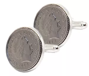 2014 - 4th Year Mens 5p Coin Cuff Links in Gift Box or Bag by CUFFLINKS DIRECT - Picture 1 of 9