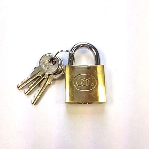 Tri-Circle Solid Brass Padlock Keyed Alike with 3 Keys -32mm - Picture 1 of 1