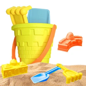 Beach Toy Set For Kids- Pack Of 5 Sand Bucket Set Funny & Summer Party Playsets - Picture 1 of 12