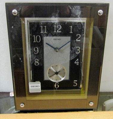 Reloj Seiko caja madera ébano oscuro manto QXG117BLH Foto 1 de 3