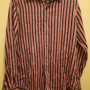 David Smith Pink And Navy Pinstripe Shirt Medium - Picture 1 of 4