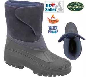Mens Ladies Navy Mucker Boots Stormwell Unisex Waterproof Half Length Wellies - Picture 1 of 3