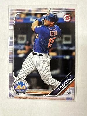 Tim Tebow Baseball RC 2019 Bowman Draft #BD92 Mets - Image 1 of 2