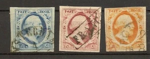 HOLANDA YVERT 1/3 (º) Serie completa 3 Valores Guillermo III 1852 NL519 - Bild 1 von 2