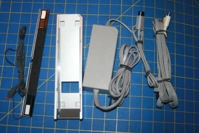 Official OEM Nintendo Wii Power Supply - Wired Sensor Bar - AV Cables - Image 1 of 4