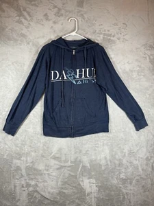 Da Hui Hawaii Lightweight Womens Hoodie Small Blue Full Zipper Camping Beach - Picture 1 of 10