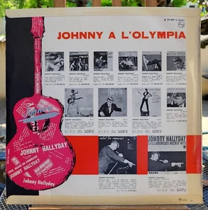 D - RARE LP 33T Johnny Hallyday Olympia 1962 1ére Pochette Sans TITRES ni LOGO - Photo 1/5