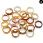 Mens Womens Natural Genuine Real Multicolor Gemstone Band Ring Size 18-20mm AAA