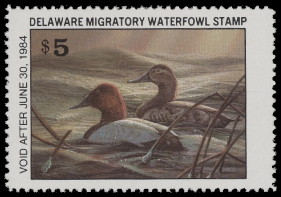 1983  Delaware State Duck Stamp Mint Never Hinged. Original Gum  - Image 1 of 1