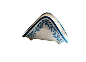 03004 Portatovaglioli in ceramica Sorrentina cm 16 x 8 x 5 colore Azzurro - Foto 1 di 4