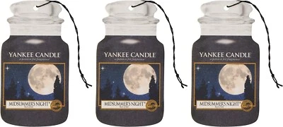 3 Pack Midsummer's Night Yankee Candle Cardboard Scented Hanging Air Freshener - Image 1 of 2