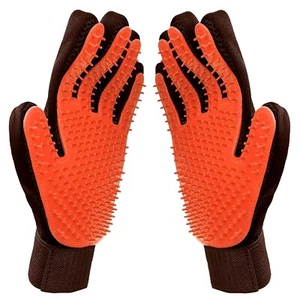 Pflegehandschuhe, 2 ct - Soft-Tip Haustier Pflegehandschuhe für Hunde, Katzen & Pferde - Bild 1 von 5