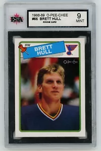 1988-89 O-Pee-Chee OPC #66 BRETT HULL RC Rookie KSA 9 Mint St. Louis Blues HOF - Picture 1 of 2