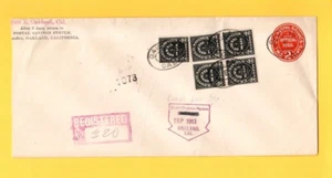 U072 (2 Cent Postsparbriefpapier) mit 5 U072 AK Sparbriefmarken 1913 - Bild 1 von 2