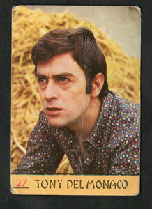 Figurina Cantanti Panini 1968! Tony Del Monaco! N.27!!