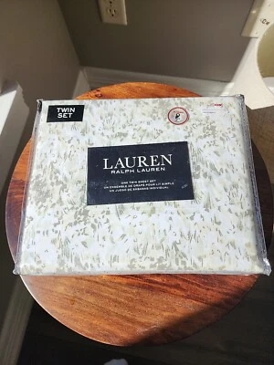 Ralph Lauren Pastel Floral Abstract Watercolor Twin Sheet Set, NEW 3 Piece - Image 1 of 4