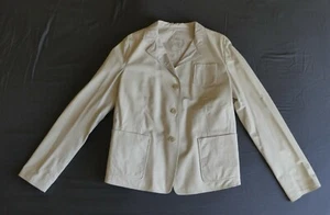 Jil Sander white double-face jacket, leather and water repellent, French size 44 - Picture 1 of 11