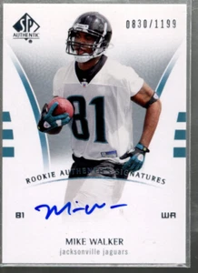 B0364- 2007 SP Authentic #219 Mike Walker RC Auto /1199 SAMPLE PIC - Picture 1 of 2