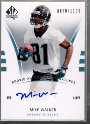 B0364- 2007 SP Authentic #219 Mike Walker RC Auto /1199 SAMPLE PIC - Image 1 of 2