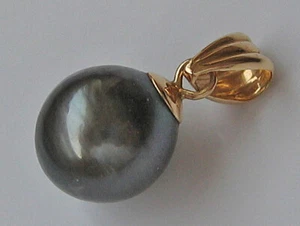 Perlen Anhänger in aus 14kt 585 Gold mit Tahiti Perle pendant with pearl ★ 6618 - Bild 1 von 12
