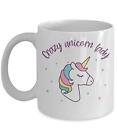Crazy Unicorn Lady Mug - Funny Coffee Cup - Unicorn Farting Rainbow Mug