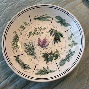 Williams Sonoma große Pasta Servierschale 12,5" kulinarische Kräuter Gewürze Portugal - Bild 1 von 6