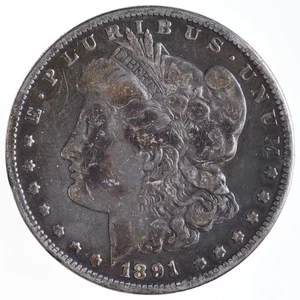1891 CC Morgan Silver Dollar - Picture 1 of 2