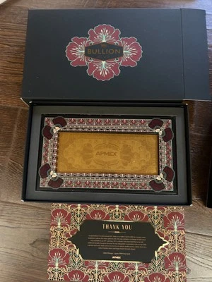 2025 APMEX Limited Edition Happy Holidays 1 gram .999 Fine Gold Foil Note - Image 1 of 2