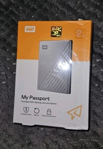 Western Digital 2TB WD My Passport External Portable Hard Drive HDD Grey Sealed - Picture 1 of 2
