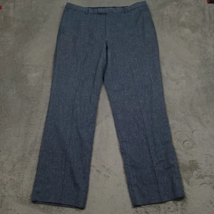 Banana Republic Pants Mens 35x28 Blue Slim Fit Preppy Chino Pockets Linen - Picture 1 of 7