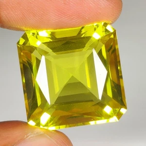 47,93 ct natürlicher Spitzenglanz Zitronenquarz ausgefallener strahlender Schliff, Brasilien - Bild 1 von 2