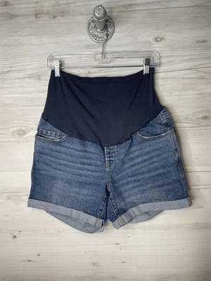 Pantalones Cortos de Maternidad Old Navy Para Mujer 12 Azul Denim Boyfriend Panel Completo Dobladillo Enrollado Foto 1 de 4