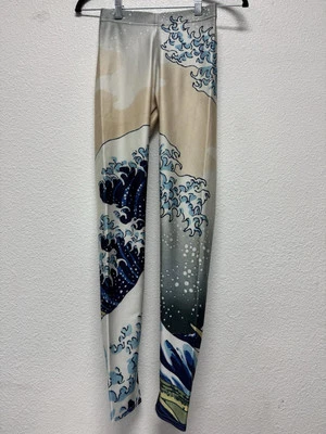 BLACKMILK Great Wave of Kanagawa  by Hokusai Leggings XS XSmall - Image 1 of 4